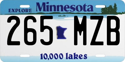 MN license plate 265MZB