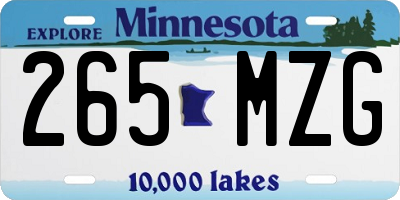 MN license plate 265MZG