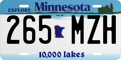 MN license plate 265MZH