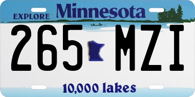MN license plate 265MZI