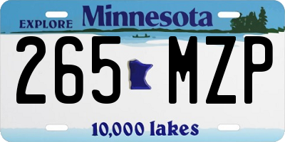 MN license plate 265MZP