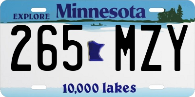 MN license plate 265MZY