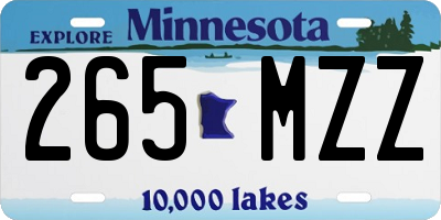 MN license plate 265MZZ