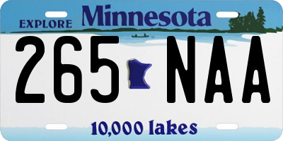 MN license plate 265NAA