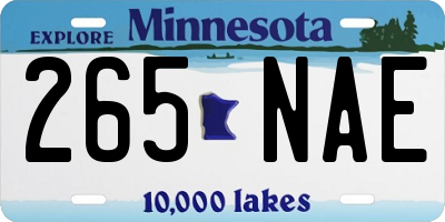 MN license plate 265NAE