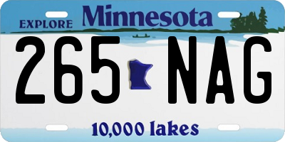 MN license plate 265NAG