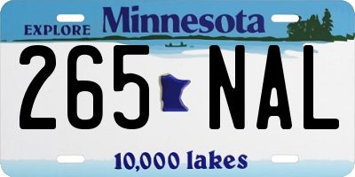 MN license plate 265NAL