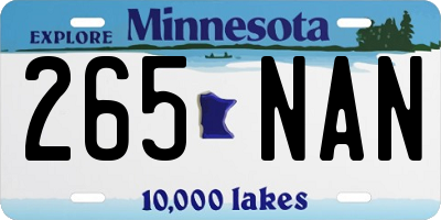 MN license plate 265NAN