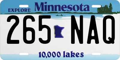 MN license plate 265NAQ