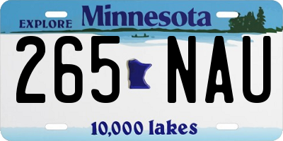 MN license plate 265NAU
