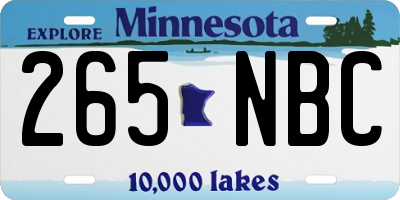 MN license plate 265NBC