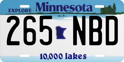 MN license plate 265NBD