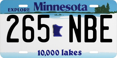MN license plate 265NBE