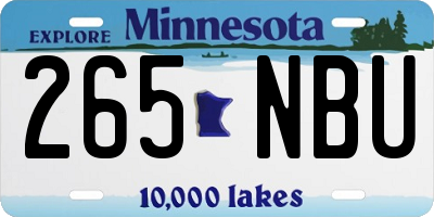 MN license plate 265NBU