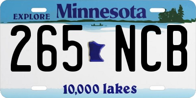 MN license plate 265NCB
