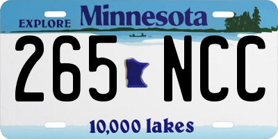 MN license plate 265NCC
