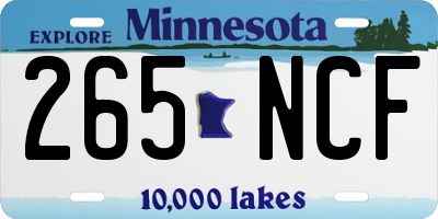 MN license plate 265NCF