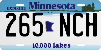 MN license plate 265NCH
