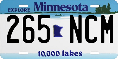 MN license plate 265NCM