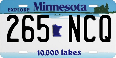 MN license plate 265NCQ