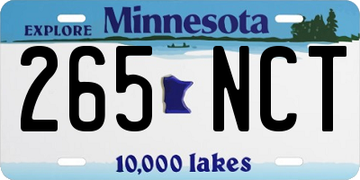 MN license plate 265NCT