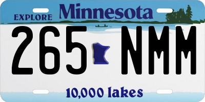 MN license plate 265NMM