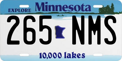 MN license plate 265NMS