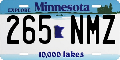 MN license plate 265NMZ