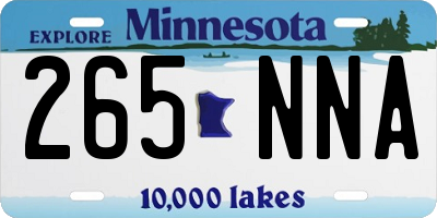 MN license plate 265NNA