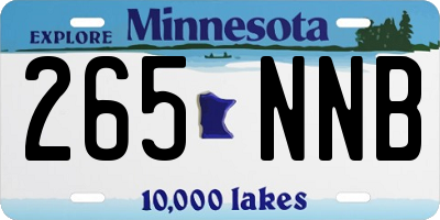 MN license plate 265NNB