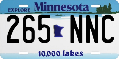 MN license plate 265NNC