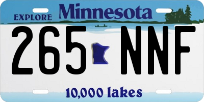 MN license plate 265NNF