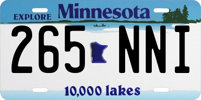 MN license plate 265NNI