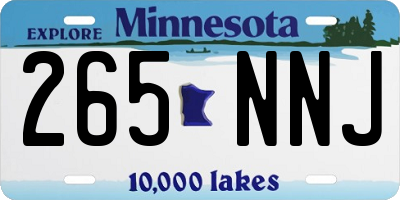 MN license plate 265NNJ