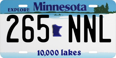 MN license plate 265NNL