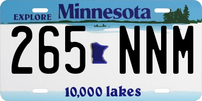 MN license plate 265NNM