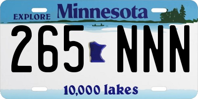 MN license plate 265NNN