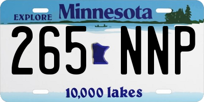 MN license plate 265NNP