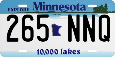 MN license plate 265NNQ