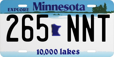 MN license plate 265NNT