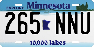 MN license plate 265NNU