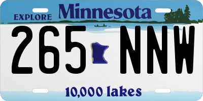 MN license plate 265NNW
