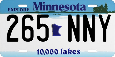 MN license plate 265NNY