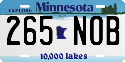 MN license plate 265NOB