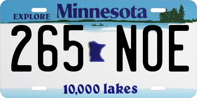 MN license plate 265NOE