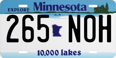 MN license plate 265NOH
