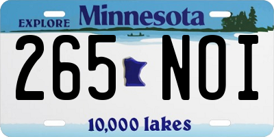 MN license plate 265NOI