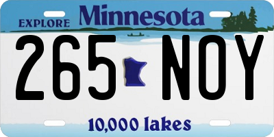 MN license plate 265NOY