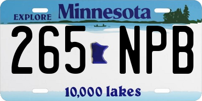 MN license plate 265NPB