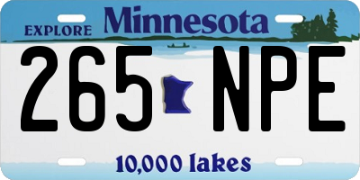 MN license plate 265NPE